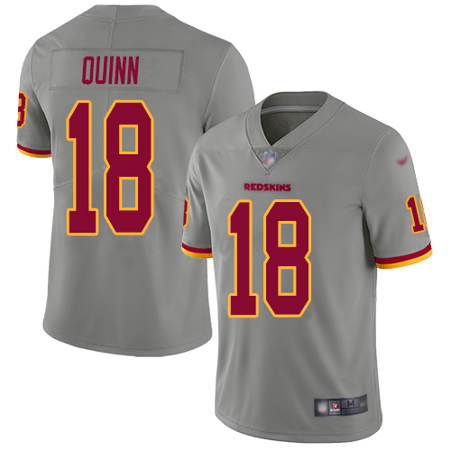 Washington Redskins Limited Gray Youth Trey Quinn Jersey NFL Football #18 Inverted Legend
